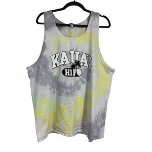 Men’s Fruit of the Loom Size 2XL 100% Cotton Tie Due Kaua’i Hi Tank Top T-Shirt